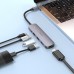 Разветвитель USB-C Hoco HB27 4порт. серый