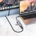 Разветвитель USB-C Hoco HB27 4порт. серый