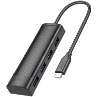 Разветвитель USB-C Hoco HB41 Type-C 4порт. черный