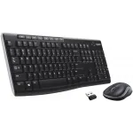 Клавиатура + мышь Logitech MK270 клав:черный мышь:черный USB беспроводная Multimedia (920-003381)