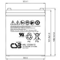 Батарея для ИБП CSB HRL1225W F2 FR 12В 5Ач