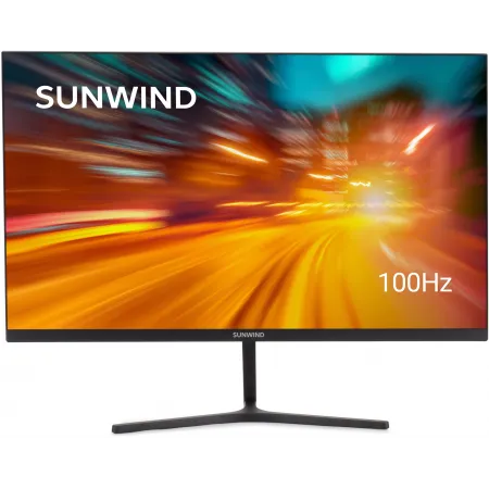 Монитор SunWind 23.8" SM-24FI223 черный IPS LED 5ms 16:9 HDMI матовая 250cd 178гр/178гр 1920x1080 100Hz VGA DP FHD 3.0кг