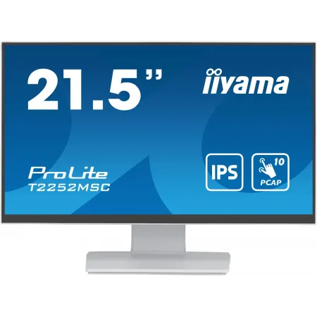 Монитор Iiyama 21.5" ProLite T2252MSC-W2 белый IPS LED 5ms 16:9 HDMI M/M матовая 250cd 178гр/178гр 1920x1080 DP FHD USB Touch 4.5кг