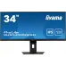 Монитор Iiyama 34" ProLite XUB3493WQSU-B5 черный IPS LED 21:9 HDMI M/M матовая HAS Piv 400cd 178гр/178гр 3440x1440 75Hz FreeSync DP UW USB 9.4кг