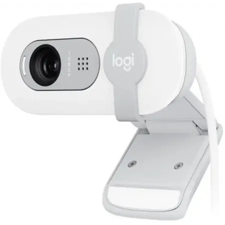 Камера Web Logitech HD Webcam Brio 100 белый 2Mpix (1920x1080) USB-A с микрофоном (960-001618)