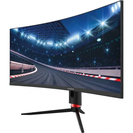 Монитор Digma 34" Overdrive 34A711Q черный VA LED 4ms 21:9 HDMI M/M матовая HAS Piv 300cd 178гр/178гр 3440x1440 165Hz G-Sync FreeSync DP UW 7.3кг