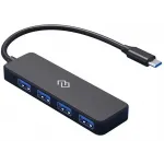 Разветвитель USB-C Digma DHUB-4USB-C-2.0 4порт. черный