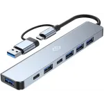 Разветвитель USB-C Digma DHUB-7USB-AC 7порт. черный