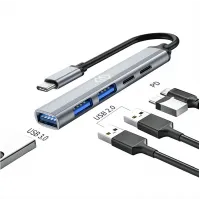 Разветвитель USB-C Digma DHUB-5USB-AC-3.0 5порт. черный