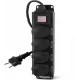 Сетевой фильтр Buro 400MDP-3-B 3м (4 розетки) черный (коробка)