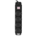 Сетевой фильтр Buro 400MDP-3-B 3м (4 розетки) черный (коробка)