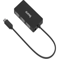 Разветвитель USB-C Buro BPH-C-1730 4порт. черный (BU-USBC-HUB-4U21)