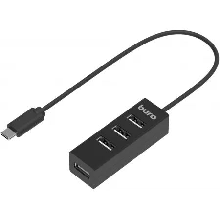 Разветвитель USB-C Buro BPH-C-1906 4порт. черный (BU-USBC-HUB-4U20)