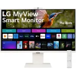 Монитор LG 31.5" MyView 32SR85U-W белый IPS LED 16:9 HDMI M/M Cam матовая HAS 400cd 178гр/178гр 3840x2160 60Hz 4K USB 7.7кг