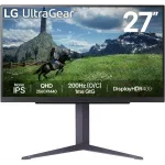 Монитор LG 27" UltraGear 27GS85Q-B черный IPS LED 16:9 HDMI матовая HAS 400cd 178гр/178гр 2560x1440 200Hz FreeSync DP 2K USB 6.2кг