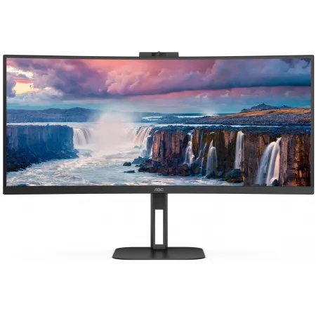 Монитор AOC 34" Gaming CU34V5CW черный VA LED 1ms 21:9 HDMI M/M Cam матовая HAS Piv 300cd 178гр/178гр 3440x1440 100Hz FreeSync DP 2K USB 9.43кг