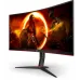 Монитор AOC 34" Gaming CU34G2XP/BK черный/красный VA LED 21:9 HDMI матовая HAS 400cd 178гр/178гр 3440x1440 180Hz FreeSync Premium DP Quad 2K (1440p) USB 8.02кг