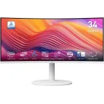 Монитор MSI 34" Modern MD342CQPW белый VA LED 21:9 HDMI M/M матовая HAS Piv 3500:1 300cd 178гр/178гр 3440x1440 120Hz DP UW USB 8.05кг