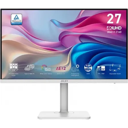 Монитор MSI 27" MD272UPHW белый IPS LED 16:9 HDMI M/M матовая HAS Piv 400cd 178гр/178гр 3840x2160 60Hz DP 4K USB 6.55кг