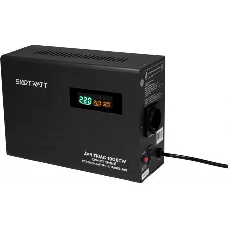 Стабилизатор напряжения Smartwatt AVR Triac 1000TW 1000ВА черный