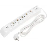 Сетевой фильтр Kranz 13-4701 5м (5 розеток) белый (коробка)