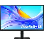 Монитор Samsung 27" ViewFinity S8 S27D804UAIXCI черный IPS LED 5ms 16:9 HDMI матовая HAS Piv 1000:1 350cd 178гр/178гр 3840x2160 60Hz DP 4K USB 6.1кг