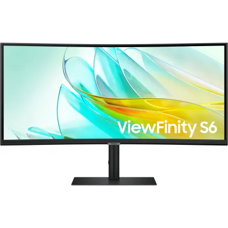 Монитор Samsung 34" ViewFinity S6 S34C650UAIXCI черный VA LED 5ms 21:9 M/M полуматовая 350cd 178гр/178гр 3440x1440 100Hz DP Ultra WQHD USB 8кг