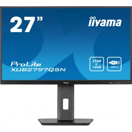 Монитор Iiyama 27" ProLite XUB2797QSN-B1 черный IPS LED 16:9 HDMI M/M матовая HAS Piv 1300:1 250cd 178гр/178гр 2560x1440 100Hz DP Quad HD 2K (1440p) USB 6.1кг