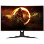 Монитор AOC 27" Gaming CQ27G2SE/BK черный/красный VA LED 16:9 HDMI матовая HAS Piv 250cd 2560x1440 165Hz FreeSync Premium Pro DP Quad 2K (1440p) 5.4кг