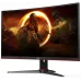 Монитор AOC 27" Gaming CQ27G2SE/BK черный/красный VA LED 16:9 HDMI матовая HAS Piv 250cd 2560x1440 165Hz FreeSync Premium Pro DP Quad 2K (1440p) 5.4кг