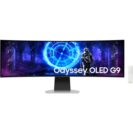 Монитор Samsung 49" Odyssey OLED G9 S49DG952SI серебристый OLED LED 32:9 HDMI M/M TV матовая HAS 250cd 178гр/178гр 5120x1440 240Hz FreeSync Premium Pro DP USB 12.6кг