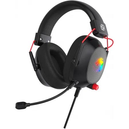 Наушники с микрофоном Оклик HS-L305G черный/красный 2м мониторные оголовье (2060511)