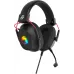 Наушники с микрофоном Оклик HS-L305G черный/красный 2м мониторные оголовье (2060511)