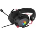Наушники с микрофоном Оклик HS-L305G черный/красный 2м мониторные оголовье (2060511)