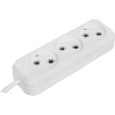 Сетевой удлинитель Defender B230 2м (3 розетки) белый (пакет ПЭ)