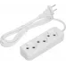 Сетевой удлинитель Defender B230 2м (3 розетки) белый (пакет ПЭ)