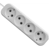 Сетевой удлинитель Defender B240 3м (4 розетки) белый (пакет ПЭ)