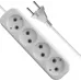 Сетевой удлинитель Defender B240 3м (4 розетки) белый (пакет ПЭ)
