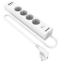 Сетевой фильтр Philips CHP4346WB/51 3м (4 розетки) белый (коробка)