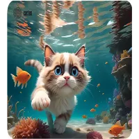 Коврик для мыши Cactus Fish Cat рисунок 300x250x3мм (CS-MPC-D15M)