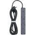 Сетевой фильтр Powercom SP-01 USB2A1CW 3,0М 3.0м (4 розетки) белый/серый (коробка)