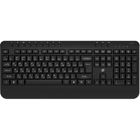 Клавиатура Оклик K257W черный USB беспроводная Multimedia (подставка для запястий) (2070286)