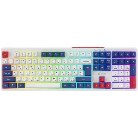 Клавиатура Оклик 725G белый/красный USB Multimedia for gamer LED (2070294)