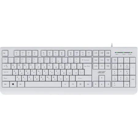 Клавиатура Acer OKW400 белый USB Multimedia (ZL.KBDEE.01B) кабель 1.8м