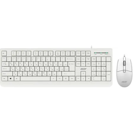 Клавиатура + мышь Acer OCC400 клав:белый мышь:белый USB (ZL.ACCCC.014)
