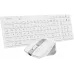 Клавиатура + мышь A4Tech Fstyler FB2800C Air2 White клав:белый/серый мышь:белый/серый USB беспроводная Bluetooth/Радио slim