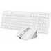 Клавиатура + мышь A4Tech Fstyler FB2800C Air2 White клав:белый/серый мышь:белый/серый USB беспроводная Bluetooth/Радио slim