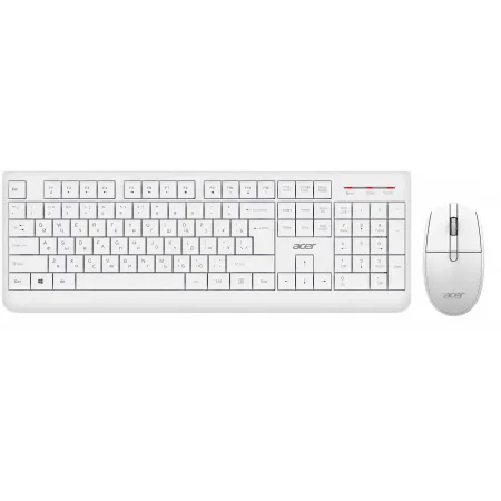Клавиатура + мышь Acer OCC401 клав:белый мышь:белый USB беспроводная (ZL.ACCCC.017)