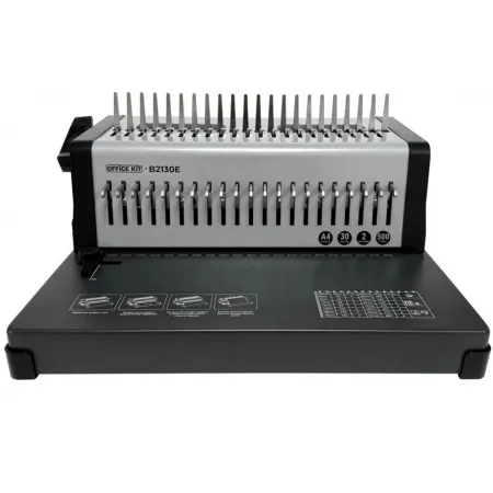 Переплетчик Office Kit B2130E A4/перф.35л.сшив/макс.500л./пластик.пруж. (6-51мм)/электр.