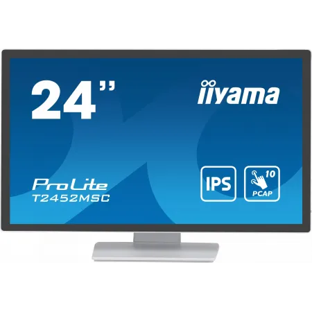 Монитор Iiyama 23.8" ProLite T2452MSC-W1 белый IPS LED 14ms 16:9 HDMI M/M матовая 400cd 178гр/178гр 1920x1080 60Hz DP FHD USB Touch 5.6кг